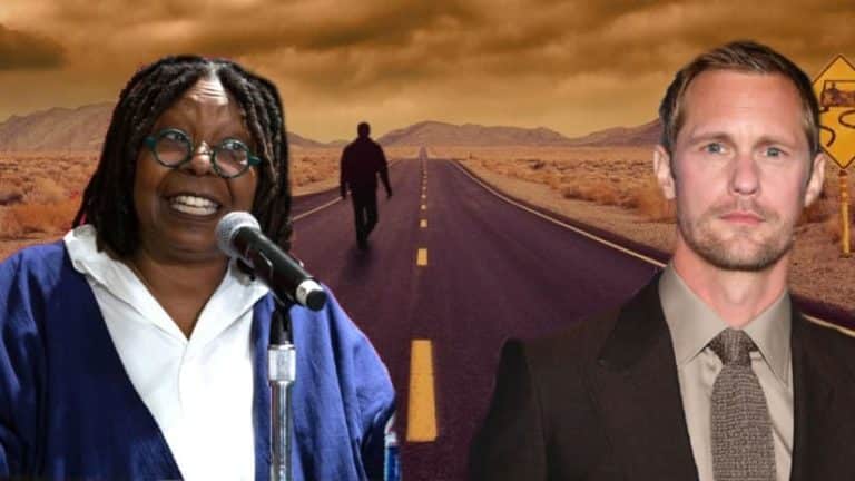 Alexander Skarsgard y Whoopi Goldberg en la serie 'The Stand' de Stephen King.