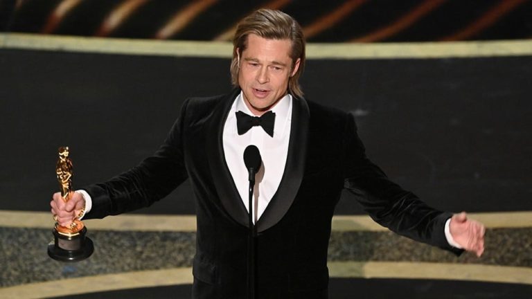 Brad Pitt en los Oscars dio otro excelente discurso y envió mensajes de amor a sus hijos.