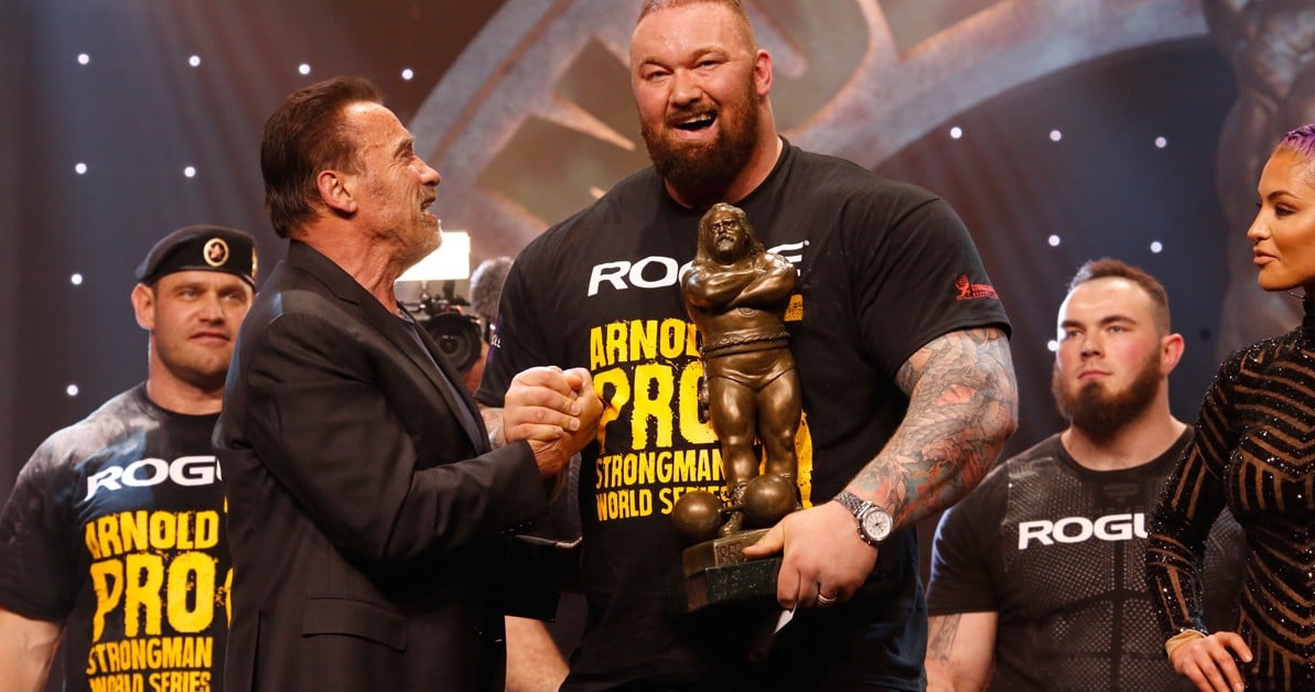 El actor de Game of Thrones Hafthor Bjornsson, "La Montaña", ganó el Arnold Strongman Classic 2020.
